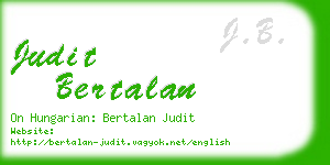 judit bertalan business card